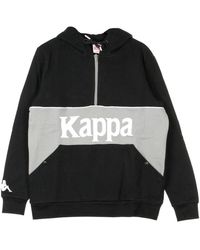 Kappa - Herren Zip Hoodie Schwarz/Grau - Lyst