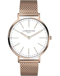 Liebeskind Berlin - Elegante orologio in acciaio inossidabile color oro rosa - Lyst