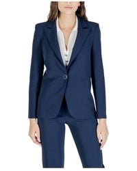 Rinascimento - Blauer Blazer Mit Langen Ärmeln Und Knöpfen - Lyst