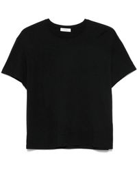 TOTEME - Tops ,Zwart ,Katoen Klassieke Tee Voor Een Stijlvolle Look - Lyst
