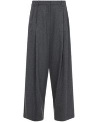 Max Mara - Wide-Leg Trousers With High Waist - Lyst