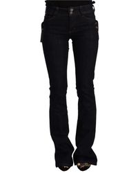 John Galliano - Jeans a zampa in denim nero per donne - Lyst