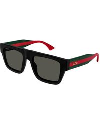Gucci - Quadratische Sonnenbrille Mit Webdetail - Lyst