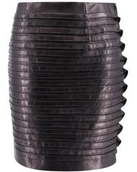 Versace - Leather Skirts - Lyst