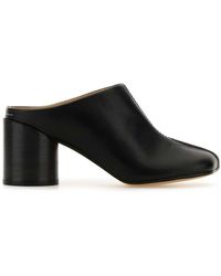 MM6 by Maison Martin Margiela - Schwarze leder tabi mules absätze - Lyst
