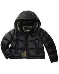 Blauer - Jassen ,Zwart ,Nylon Zwarte Winterjas Met Afneembare Kraag - Lyst