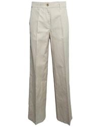 Aspesi - Broeken ,Katoen Flats Katoen Gabardine Broek - Lyst