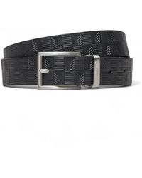 Guess - Accessoires ,Zwart ,Leer Bucharest 4G Logo Riem - Lyst