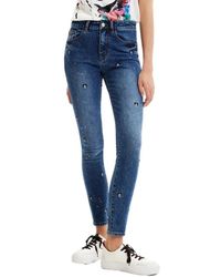 Desigual Skinny Jeans - - Dames - Blauw
