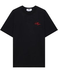 MSGM - Tops ,Zwart ,Katoen T-Shirt - Lyst