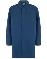 K-Way - Jassen ,Blauw ,Katoen Poirol Coat - Lyst