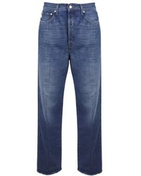 People - Jeans ,Blauw ,Katoen Straight Jeans - Lyst