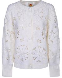 FARM Rio - Gehäkelte Strickjacke Mit 3D-Blumen - Lyst