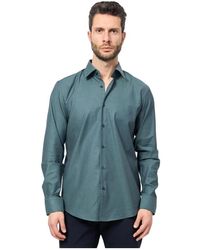 HUGO - Grünes Business-Hemd Slim Fit - Lyst