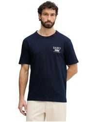 GANT - Tops ,Blauw ,Katoen T-Shirt - Lyst