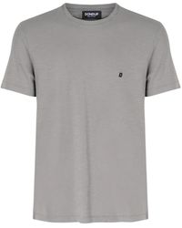 Dondup - Kurzarm jersey t-shirt grau rauch - Lyst