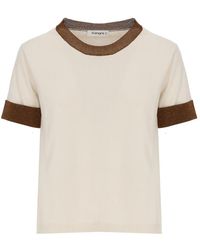 Kangra - Truien & Vesten ,Wit ,Kasjmier Trui Met Ronde Hals - Lyst