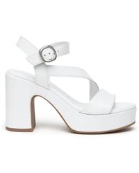 Nero Giardini - Weiße High Heel Plateau Sandalen - Lyst