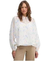 Mos Mosh - Overhemden ,Wit ,Polyester Eisara Flob Blouse - Lyst
