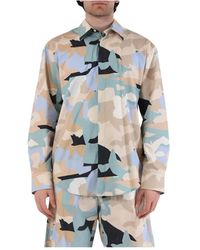 MSGM - Camicia camouflage in cotone - Lyst