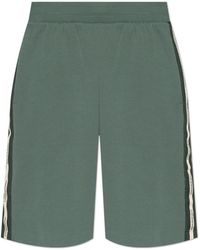 EA7 - Korte Broeken ,Groen ,Katoen Logo Shorts - Lyst