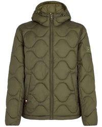 Tommy Hilfiger - Jassen ,Groen ,Polyester Stijlvolle Jas Rbn - Lyst