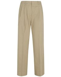 DUNST - Broeken ,Katoen Double Pleated Chino Slacks - Lyst