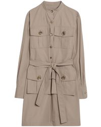 Givenchy - Chaqueta Color Taupe Con Botones Y Cinturón Desmontable, Mujer, Talla - Lyst