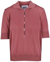 Alpha Studio - Tops ,Roze ,Katoen Polo Met Korte Mouwen Van Katoen - Lyst