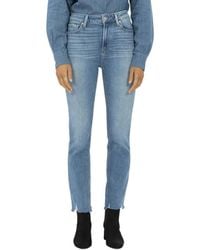 PAIGE - High-rise slim-fit jeans - Lyst