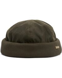 Barbour - Gewaxte Docker Hoed Met Gebreide Rand - Lyst