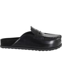 Ash - Schwarze Leder Mokassin Clogs - Lyst