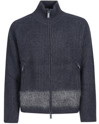DSquared² - Truien & Vesten ,Grijs ,Stijlvolle Rits Cardigan Trui - Lyst