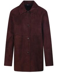 Max Mara - Jassen ,Bruin ,Leather Jassen - Lyst
