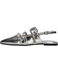 Ash - Schoenen ,Grijs ,Leer Flat Shoes - Lyst