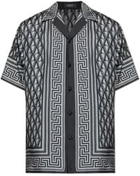 Versace - Silk Short-Sleeve Shirt - Lyst