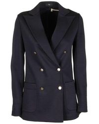 Fay Double Breasted Jacket - Blauw