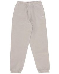 Obey - Broeken ,Grijs ,Katoen Steenpigment Trainingsbroeken Met Elastische Taille - Lyst