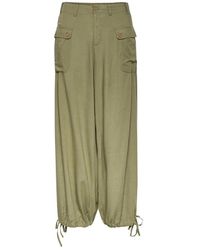 Cream - Wide Trousers - Lyst