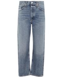 Agolde - Jeans ,Blauw ,Retro 90S Cropped Jeans - Lyst