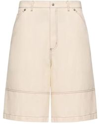 Moncler - Linnen & Katoen Gabardine Cargo Shorts - Lyst