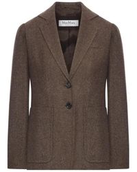 Max Mara - Jassen ,Bruin ,Wol Bermuda 1234 Blazer - Lyst