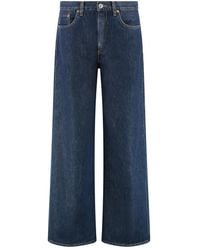 RE/DONE - Weite Jeans Mit Metallknöpfen - Lyst