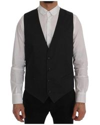 Dolce & Gabbana - Klassische V-Ausschnitt Wollweste Weste - Lyst
