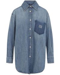 Miu Miu - Denim Overhemd - Lyst