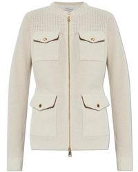 Moncler - Truien & Vesten ,Wol Vest Met Een Achterkant Van Dons - Lyst