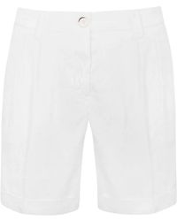 Re-hash - Korte Broeken ,Wit ,Katoen Witte Bermuda Shorts - Lyst