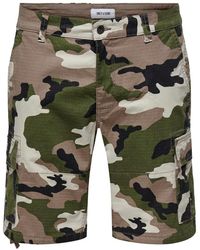 Only & Sons - Bermuda Cargo Ray Life 0020 Ribstop - Lyst