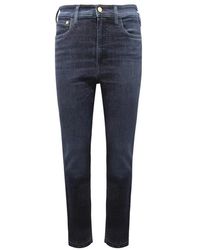 CYCLE - Jeans ,Blauw ,High Waist Skinny Frayed Broek - Lyst