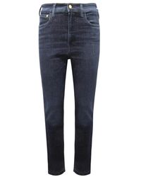 CYCLE - Jeans ,Blauw ,High Waist Skinny Frayed Broek - Lyst